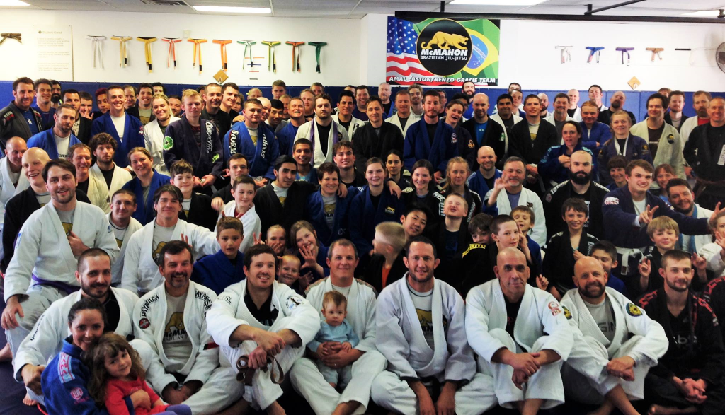 Jiu Jitsu Academy group Photo with many students