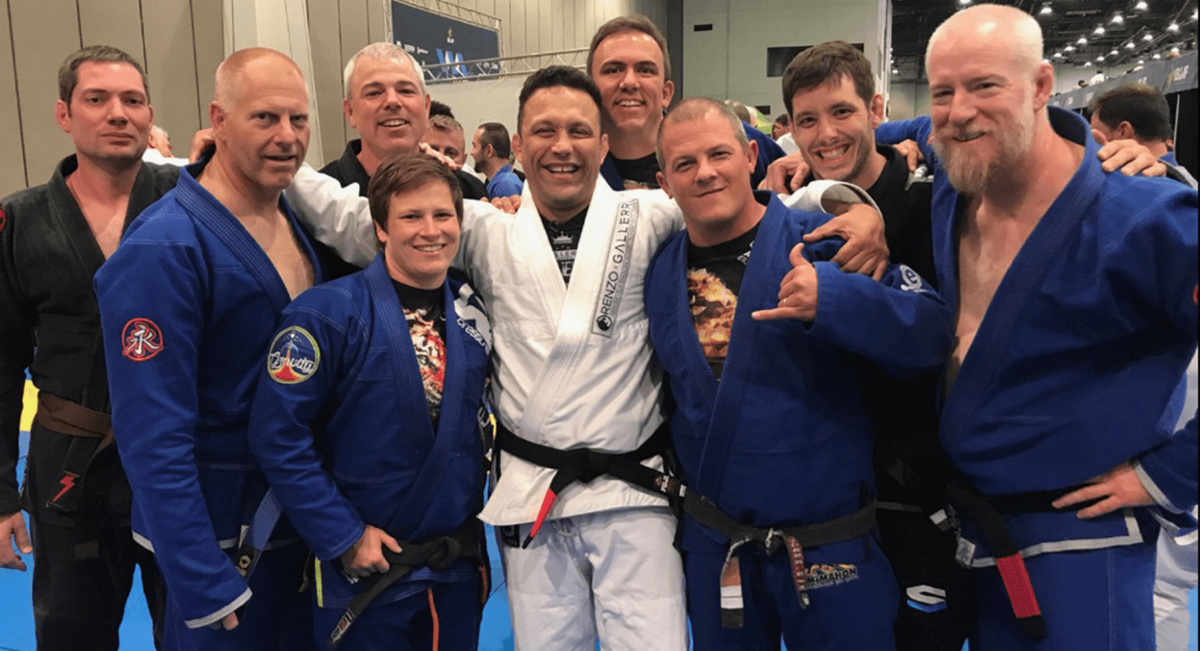 McMahon training center students with Renzo Gracie